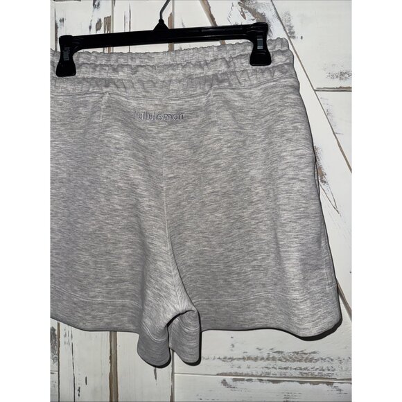 Lululemon Drawstring Silky Heather Gray Scuba High-Rise Short 3” Sz 8 - Picture 7 of 10